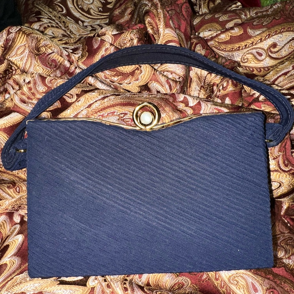 Elegant Navy Blue Women's Handbag